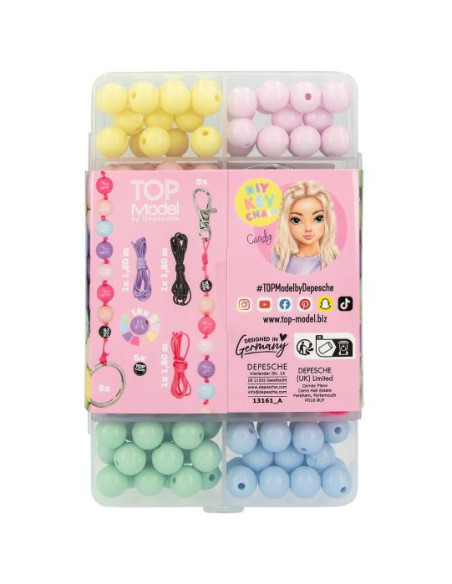 Topmodel porte-clés diy perles
