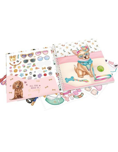 Topmodel dress me up album autocollants doggy
