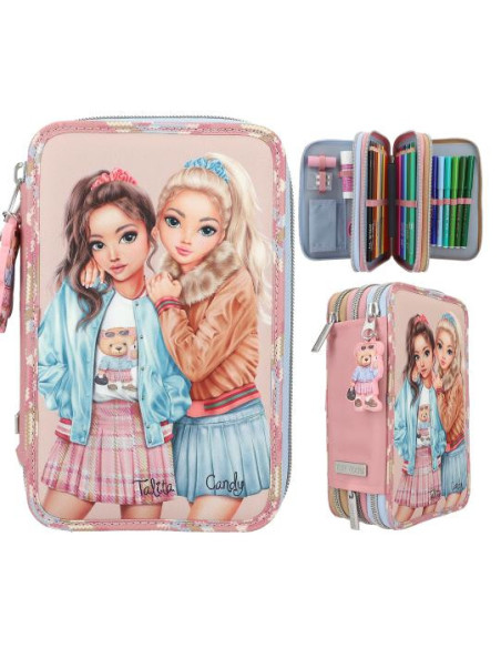 Topmodel trousse 3 compartiments team teddy