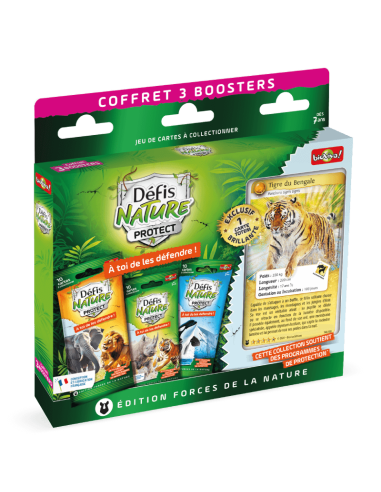 Coffret Tigre Défis Nature Protect (3 Boosters + 1 carte Totem) - Bioviva