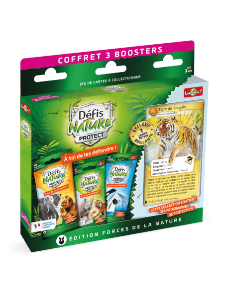 Coffret Tigre Défis Nature Protect (3 Boosters + 1 carte Totem) - Bioviva