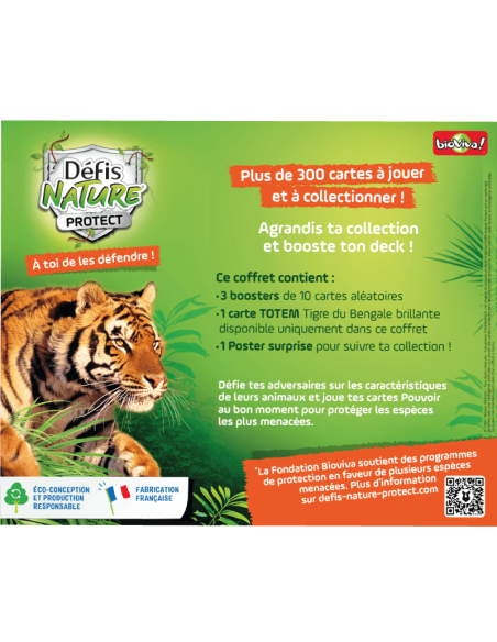 Coffret Tigre Défis Nature Protect (3 Boosters + 1 carte Totem) - Bioviva