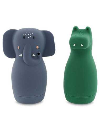 Jouets de bain aspergeur - Mrs. Elephant & Mr. Crocodile - Trixie