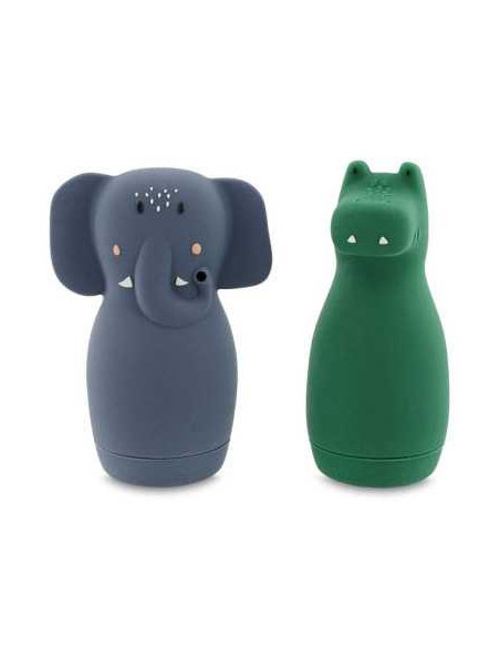 Jouets de bain aspergeur - Mrs. Elephant & Mr. Crocodile - Trixie
