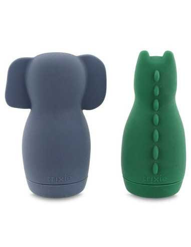 Jouets de bain aspergeur - Mrs. Elephant & Mr. Crocodile - Trixie
