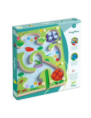 Jeu educatif bois - frogymaze - djeco