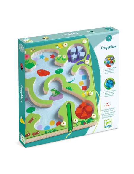 Jeu educatif bois - frogymaze - djeco