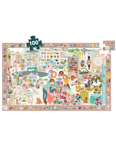 Puzzle observation - la petite boutique -100 pcs - djeco