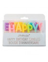 Bougies Happy Birthday Arc en ciel