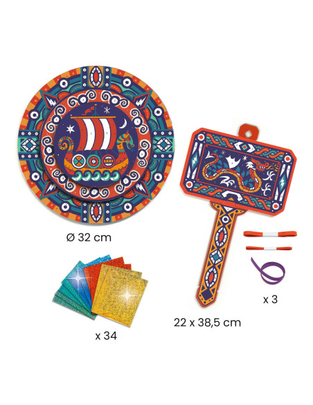 Bouclier marteau diy - comme un viking - djeco