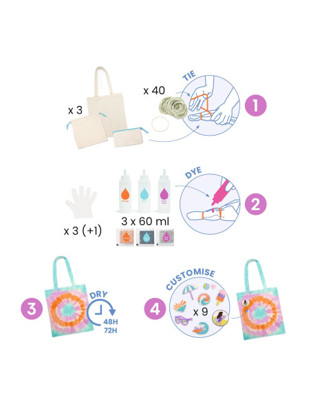 Sac & pochettes diy - sunshine camp - djeco