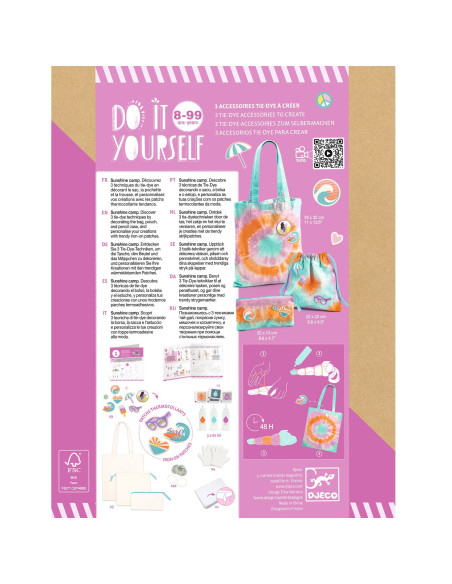Sac & pochettes diy - sunshine camp - djeco