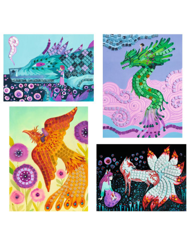 Coffrets mosaiques - créatures légendaires - djeco