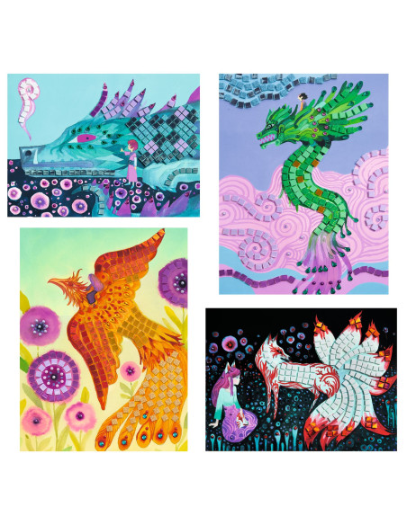 Coffrets mosaiques - créatures légendaires - djeco