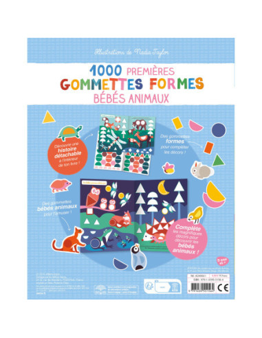 Mes tout premiers autocollants - 1000 premières gommettes formes bébés animaux