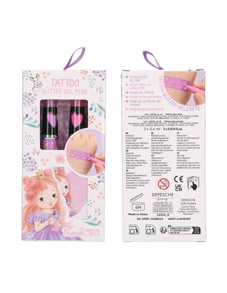 Princess Mimi Tattoo stylos gel paillettes