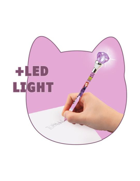 Topmodel stylo à bille avec lumière rebel kitty