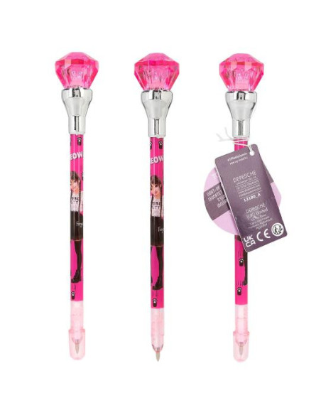 Topmodel stylo à bille avec lumière rebel kitty