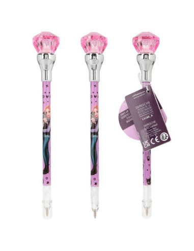 Topmodel stylo à bille avec lumière rebel kitty