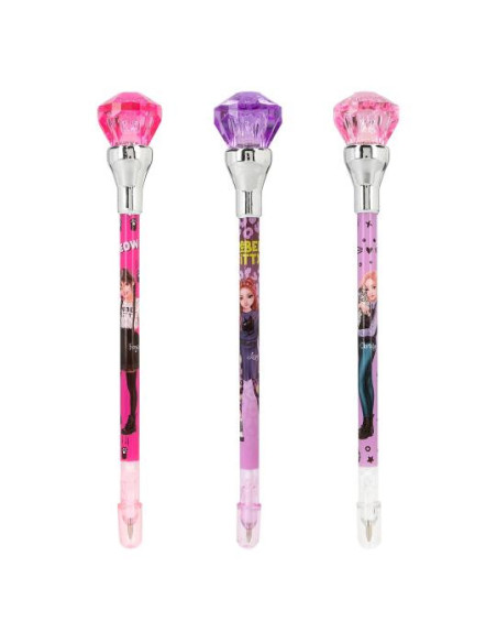 Topmodel stylo à bille avec lumière rebel kitty