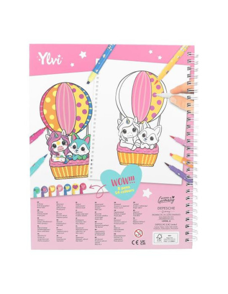 Ylvi Album à colorier avec set crayons