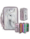 Miss melody trousse à 3 compartiments matelassée fantasy horses