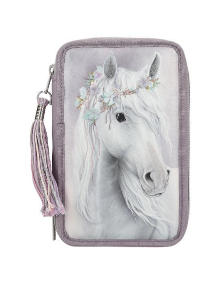Miss melody trousse à 3 compartiments matelassée fantasy horses