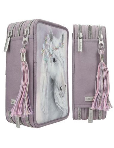 Miss melody trousse à 3 compartiments matelassée fantasy horses