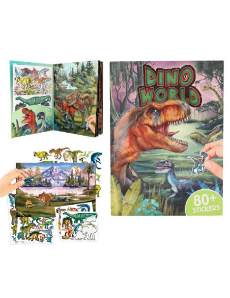 Dino World avec autocollants Puffy