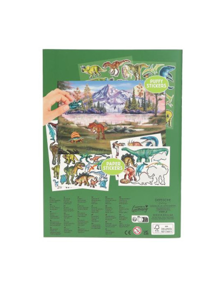 Dino World avec autocollants Puffy