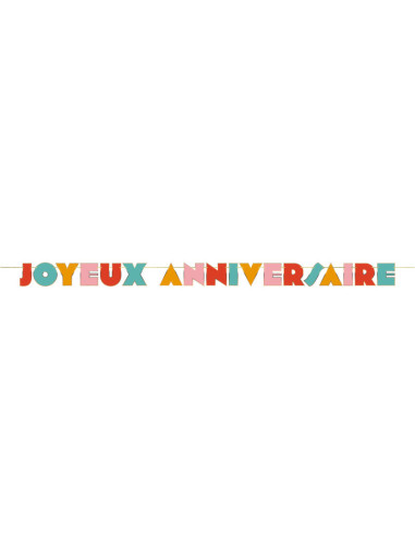 Guirlande lettres multi joyeux anniversaire