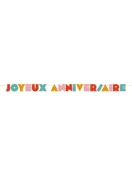 Guirlande lettres multi joyeux anniversaire