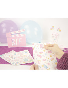 Pochettes papier pyjama party x 8pcs 2