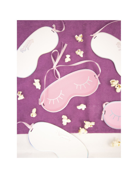 Set de 8 invitations pyjama party