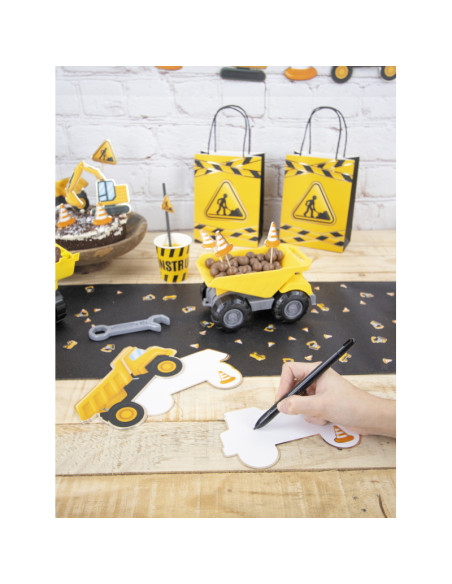 Set de 8 invitations chantier