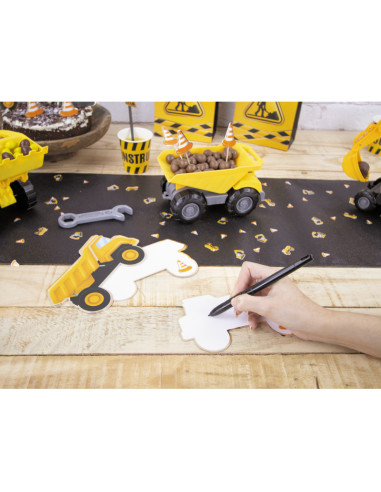 Set de 8 invitations chantier
