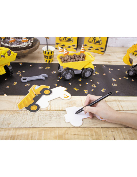 Set de 8 invitations chantier