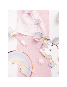Assiettes baby licorne 25cm x 8 2