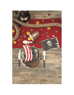 Assiettes bateau pirate 23cm x 8 2