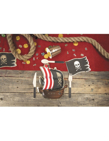 Assiettes bateau pirate 23cm x 8