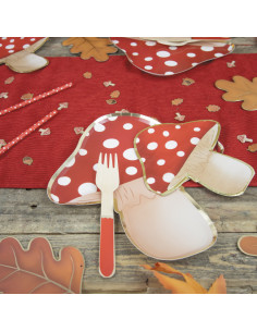 Serviettes champignons x 16 2