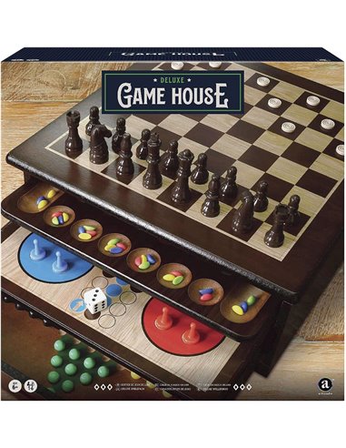 Coffret 10 Jeux en Bois d'Acajou - Classiques Intemporels 