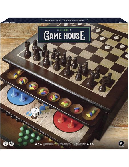 Coffret 10 Jeux en Bois d'Acajou - Classiques Intemporels 