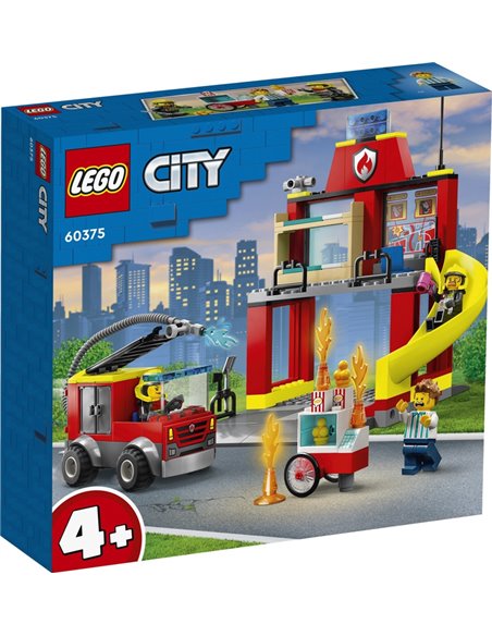 LEGO®CITY 60375 - LA CASERNE ET LE CAMION DES POMPIERS