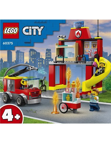 LEGO®CITY 60375 - LA CASERNE ET LE CAMION DES POMPIERS