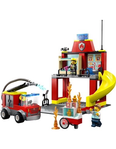 LEGO®CITY 60375 - LA CASERNE ET LE CAMION DES POMPIERS
