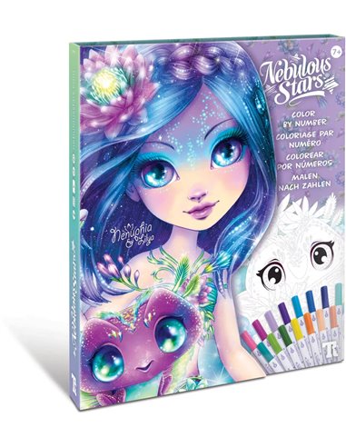 Carnet - coloriage par numéro - Nenuphia - nebulous stars