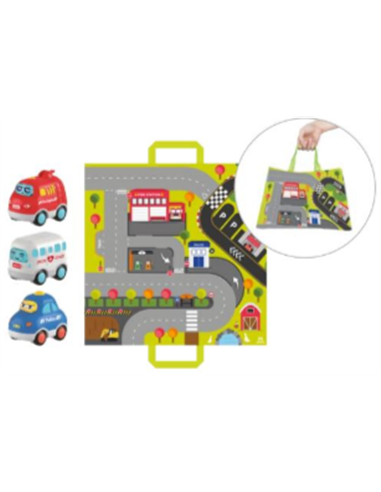 TAPIS URBAIN AVEC VOITURES - eureka kids