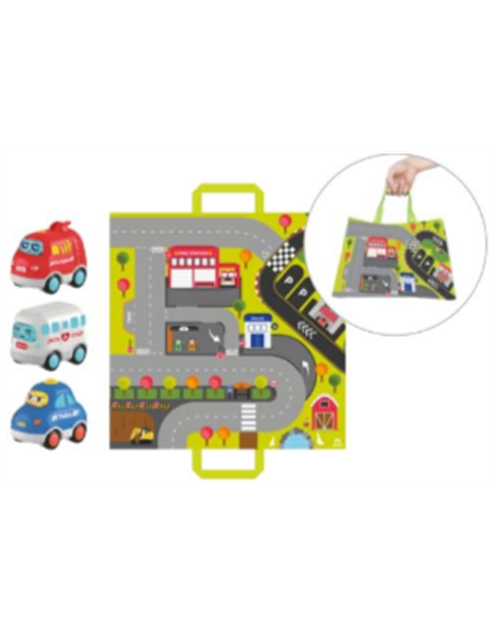 TAPIS URBAIN AVEC VOITURES - eureka kids