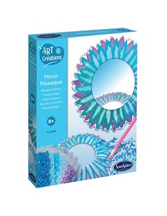 ART & CREATIONS - MIROIR MOSAIQUE PLUMES